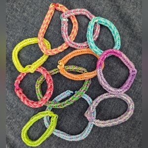 11 Rainbow loom bracelet variety colors